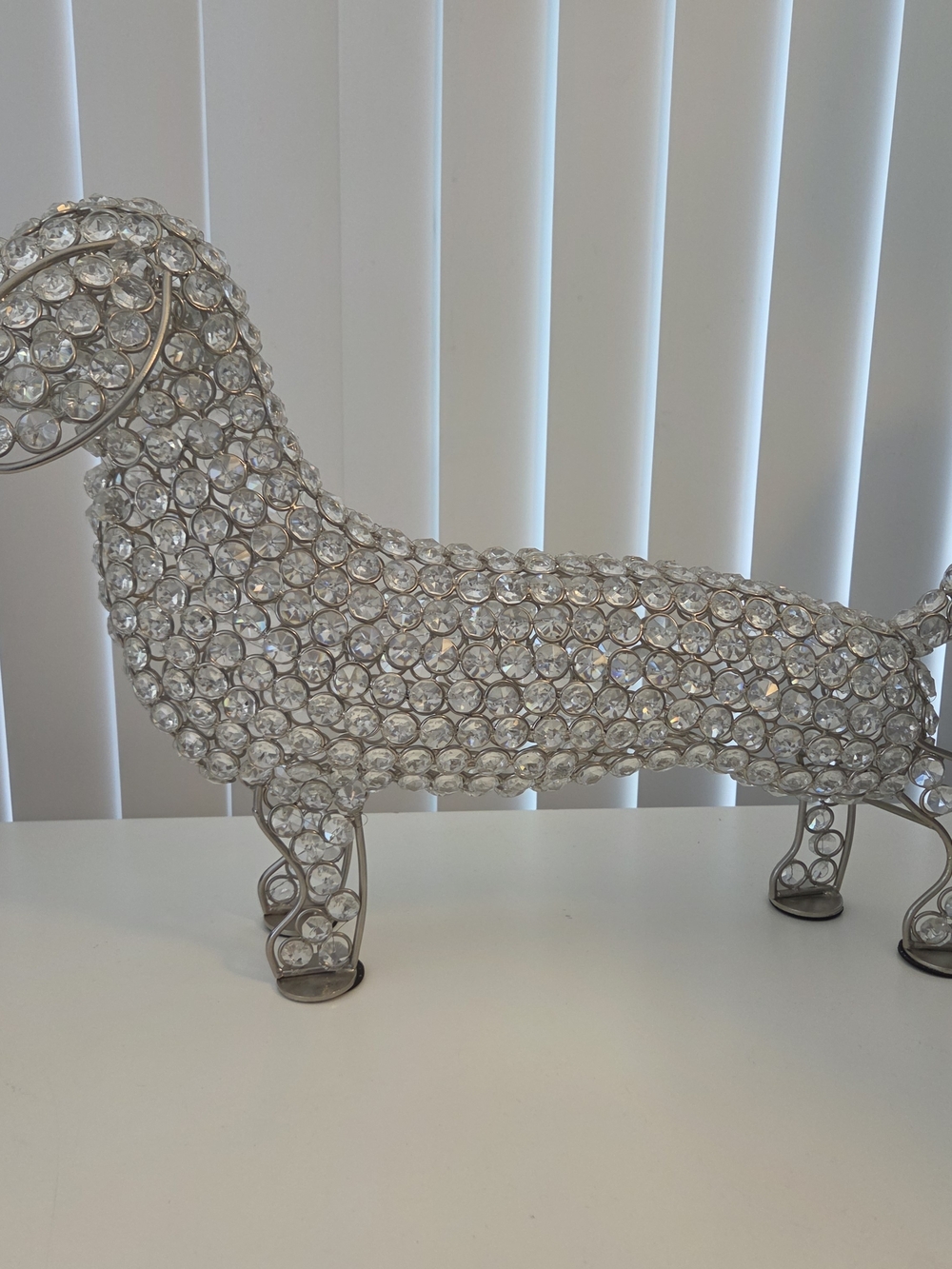 🆕️ Diamond Dachshund Dog Shaped Crystal Sculpture